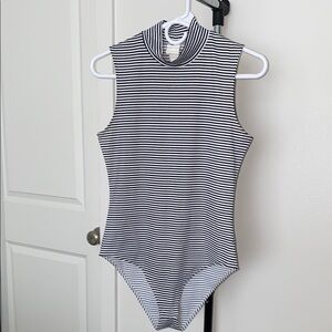 Striped Black and White Women’s Bodysuit